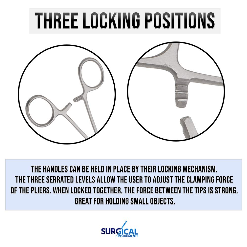 Kelly Hemostat Forceps - 6 Pack Stainless Steel -6 Kelly Hemostat Forceps - 6 Pack Stainless Steel -6