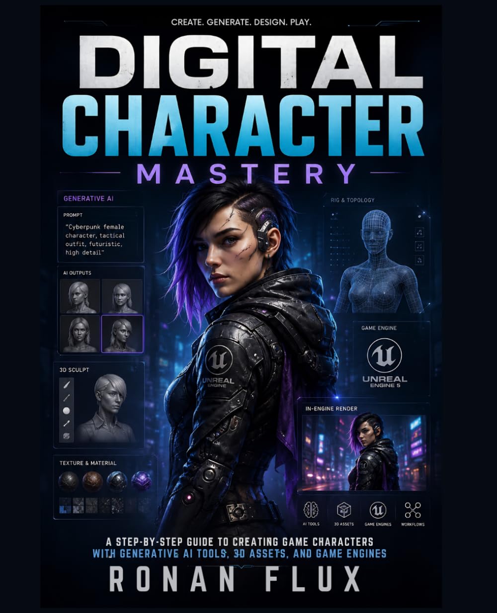 Digital Character Mastery: A Step-by-Step Guide to Creating Game Characters with Generative AI Tools, 3D Assets, and Game Engines