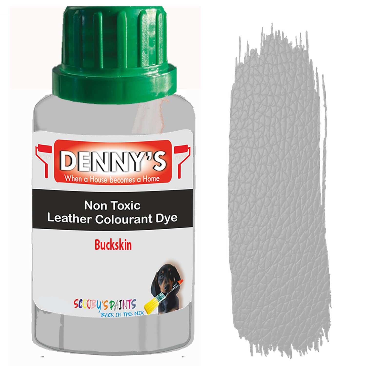 All in One Leather Colourant Self Seal Leather Dye Repair Paint for Furniture, Sofas, Car Seats (Buckskin, 1 Litre Bottle)