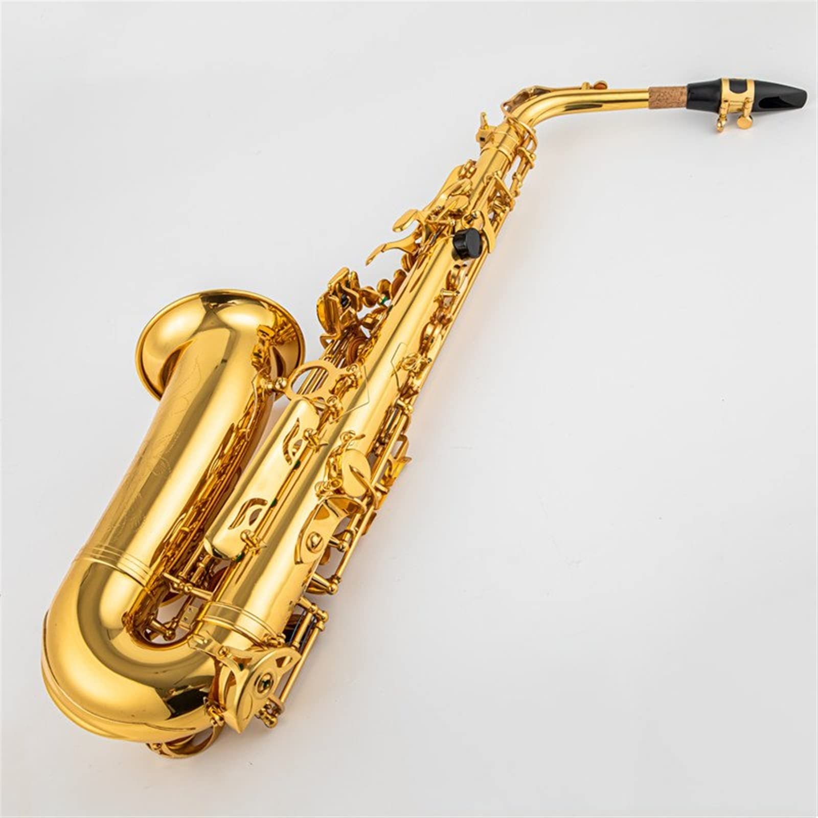 Saxophon Es-Alt-Saxophon Messing Goldlack Es-Saxophon Mit Kofferzubehör