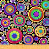 Feelyou Geometric Upholstery Fabric for Chairs, Bright Colorful Trippy Circles Fabric by The Yard, Rainbow Abstract Swirl Decorative Fabric for Upholstery and Home DIY Projects, 1 Yard, Yellow Purple