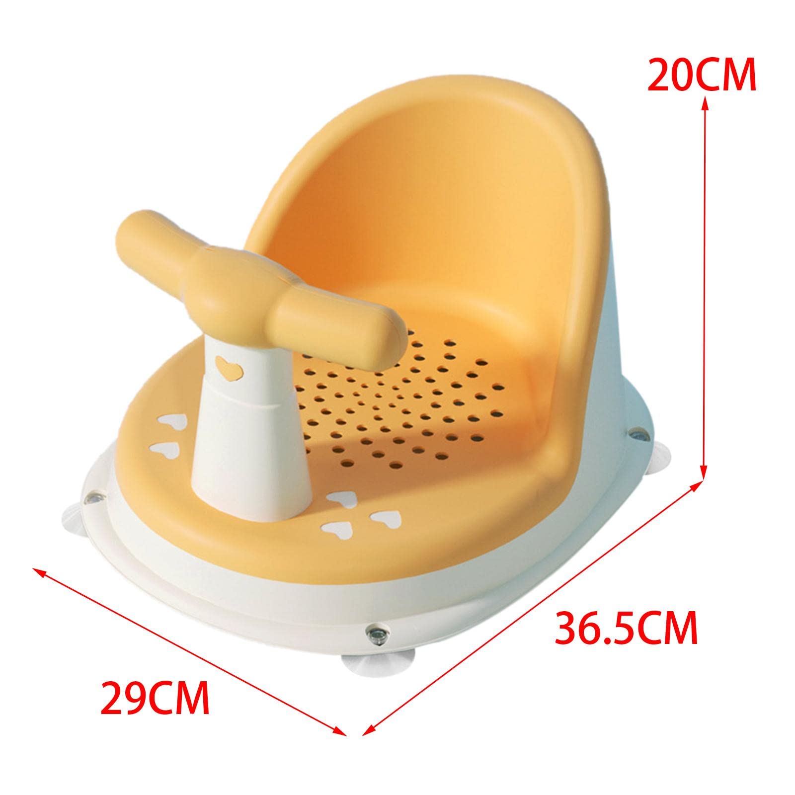 Asiento de Baño para Bebés con Diseño de Dibujos Animados, Asiento para Bañera con Ventosas para Bebés de 6 Meses con Respaldo.