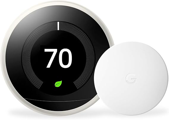 Nest Learning Thermostat (3rd Generation) with Nest Temperature Sensor (T5000SF) (White)