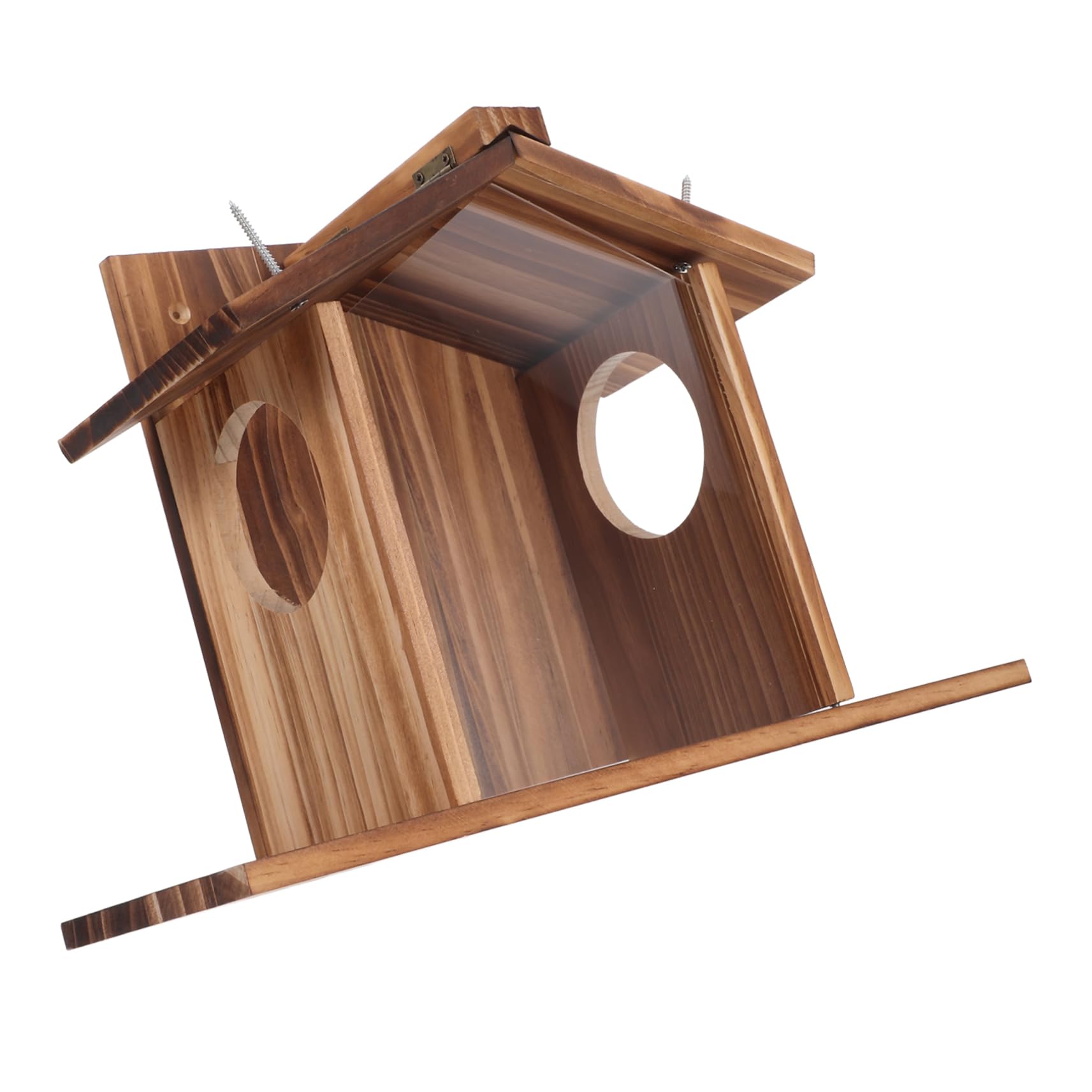 Abaodam Eichhörnchenfutterhaus und Attraktives Futterhäuschen mit Aufhängung Platzsparender Futterhalter für Garten und Hinterhof für Hamster und Vögel