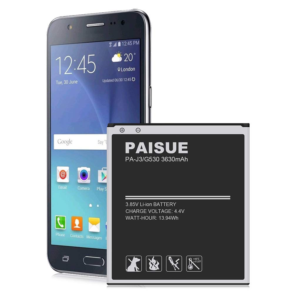 Galaxy J3 Battery, Upgraded 3630mAh Replacement Battery for Samsung