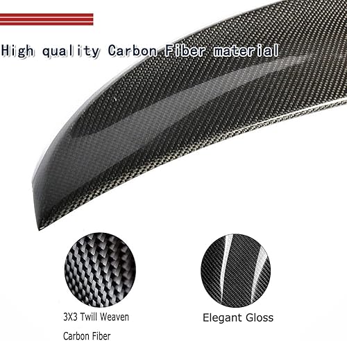 Miniatura 4 de JC SPORTLINE Alerón de maletero de fibra de carbono para Audi A3 8V BaseSline S3 Sedan 2014-2020 Piezas personalizadas Alerón de labio de maletero