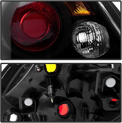 Miniatura 3 de ACANII - Para Nissan Altima 2007-2012 4 puertas sedán negro luces traseras lámparas de freno izquierdo+derecha 07-12