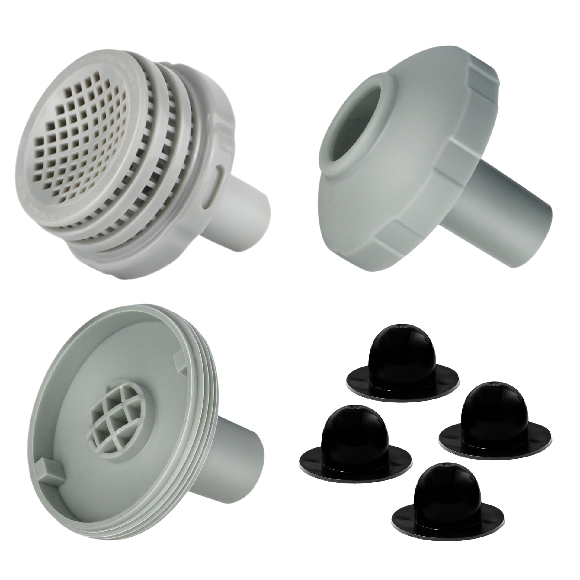 Pool Filter Anschluss Set für Intex Pool Einlass und Auslass, Pool Zubehör Ø 32 mm Schlauchanschluss Pool Ersatzteil mit Innengewinde zum Verschrauben, Wasserzirkulation im Pool zu verbessern (A)