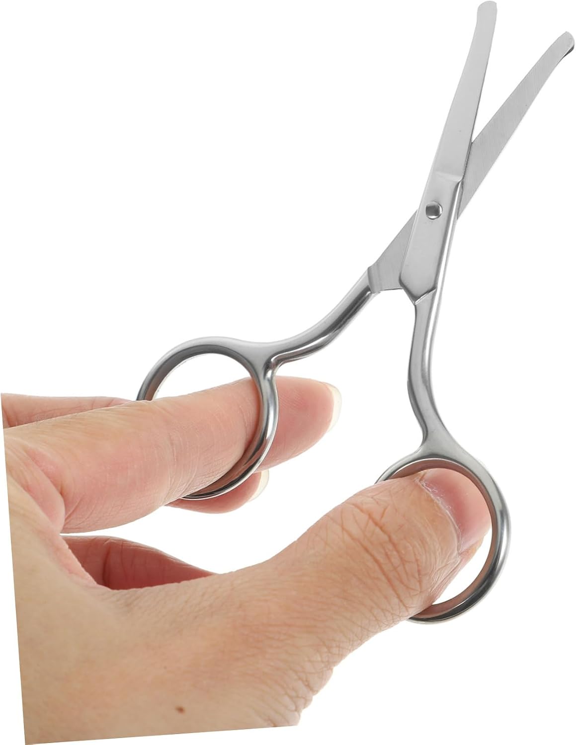 2Pcs Stainless Steel Nose Hair and Eyebrow Trimming Scissors Safe Precision Facial Hair Cutting Tools for Women Portable Multi Function Grooming Kit for Daily Use