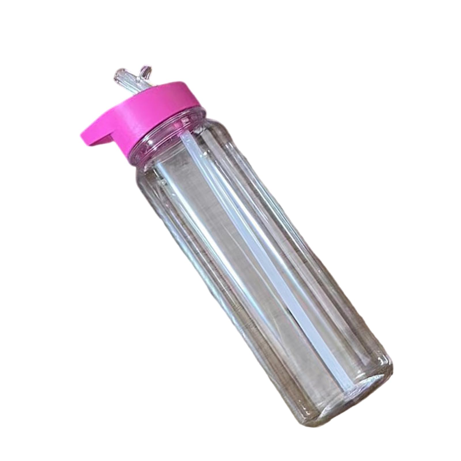 kobeIeen Leakproof Sports Water Bottles 700ml Clear Bottles with Straw Wide Mouths Cup for Gym Cyclings Hikings Campings