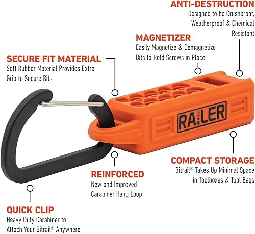 Miniatura 4 de Railer Phillips - Juego de brocas magnetizadoras de acero S2 de alta calidad, 3-12 pulgadas, destornillador de impacto Phillips de 10 piezas con un