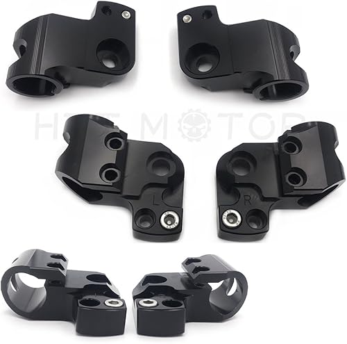 Miniatura 6 de HTTMT HB-YMT07-A- Nuevo juego de manillar de placa adaptador de clip compatible con MT-07 FZ-07 2014-2017 dorado