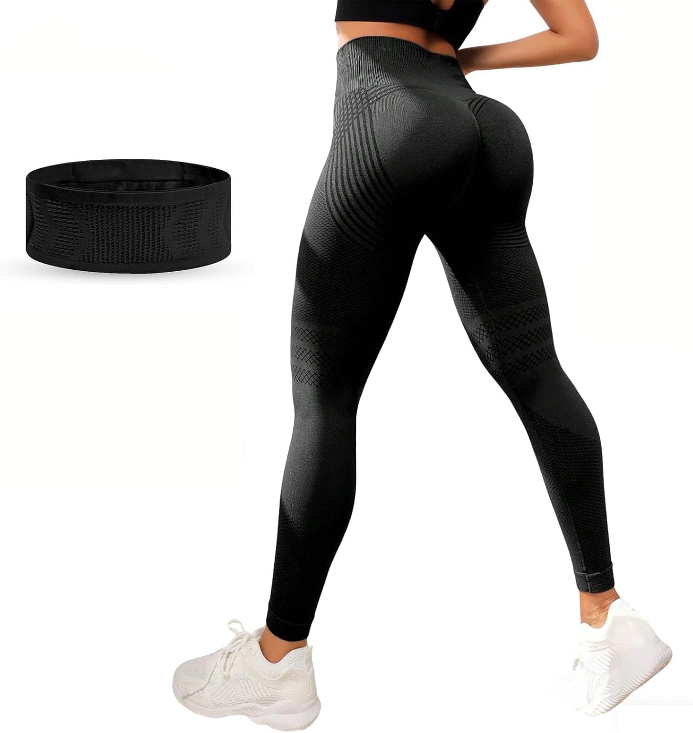 Celsior Compression Leggings, Anti Cellulite 3D Compression Butt Lifting Tummy Control with Resistance Band Leggings