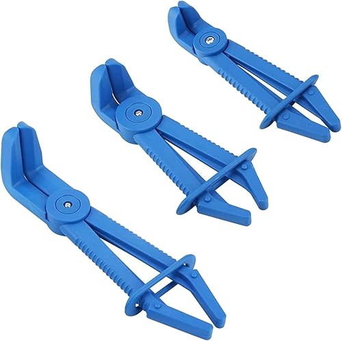 Juego de 3 alicates para manguera, kit de alicates de plástico para mangueras flexibles, líneas de gas, radiador, freno, herramienta de abrazaderas