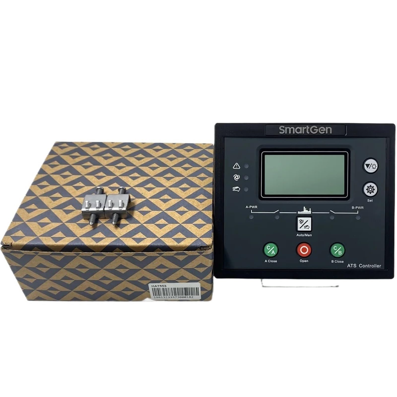 1 unidad de generador diésel HAT553 con controlador de transferencia de potencia dual y arranque automático.
