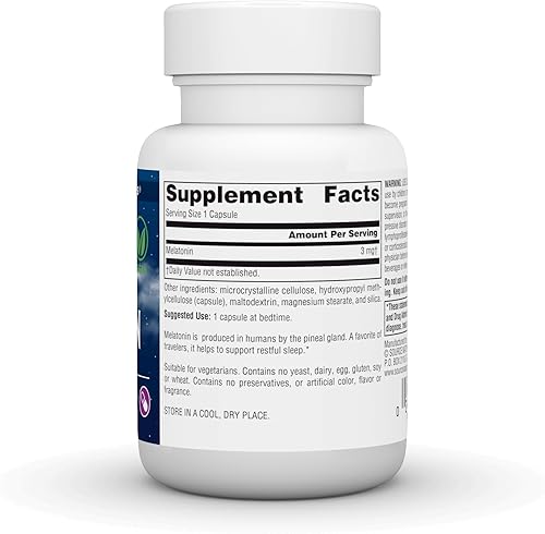 Miniatura 2 de Melatonina 3 mg 60 Cápsulas Vegetarianas