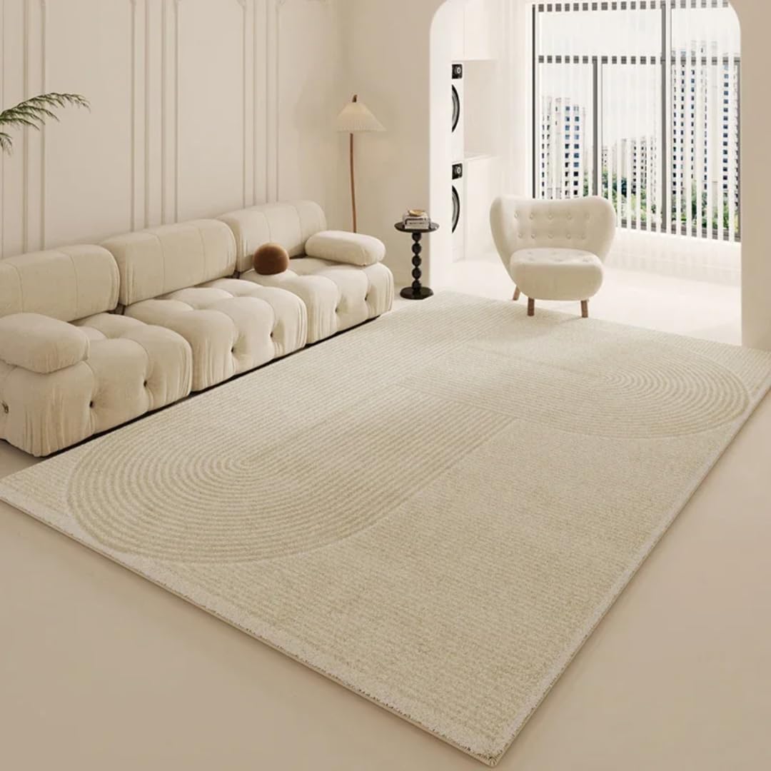 Tapis épais et moelleux blanc 100x160 pour un confort de chambre optimal