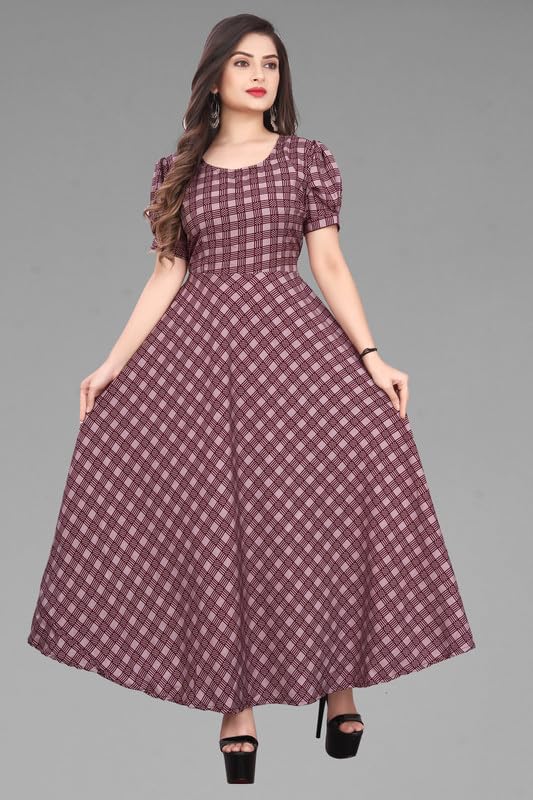 Women Party Ready Dress with Flowing Silhouette Smart Finish Modern Pattern Festive Regular-image-47