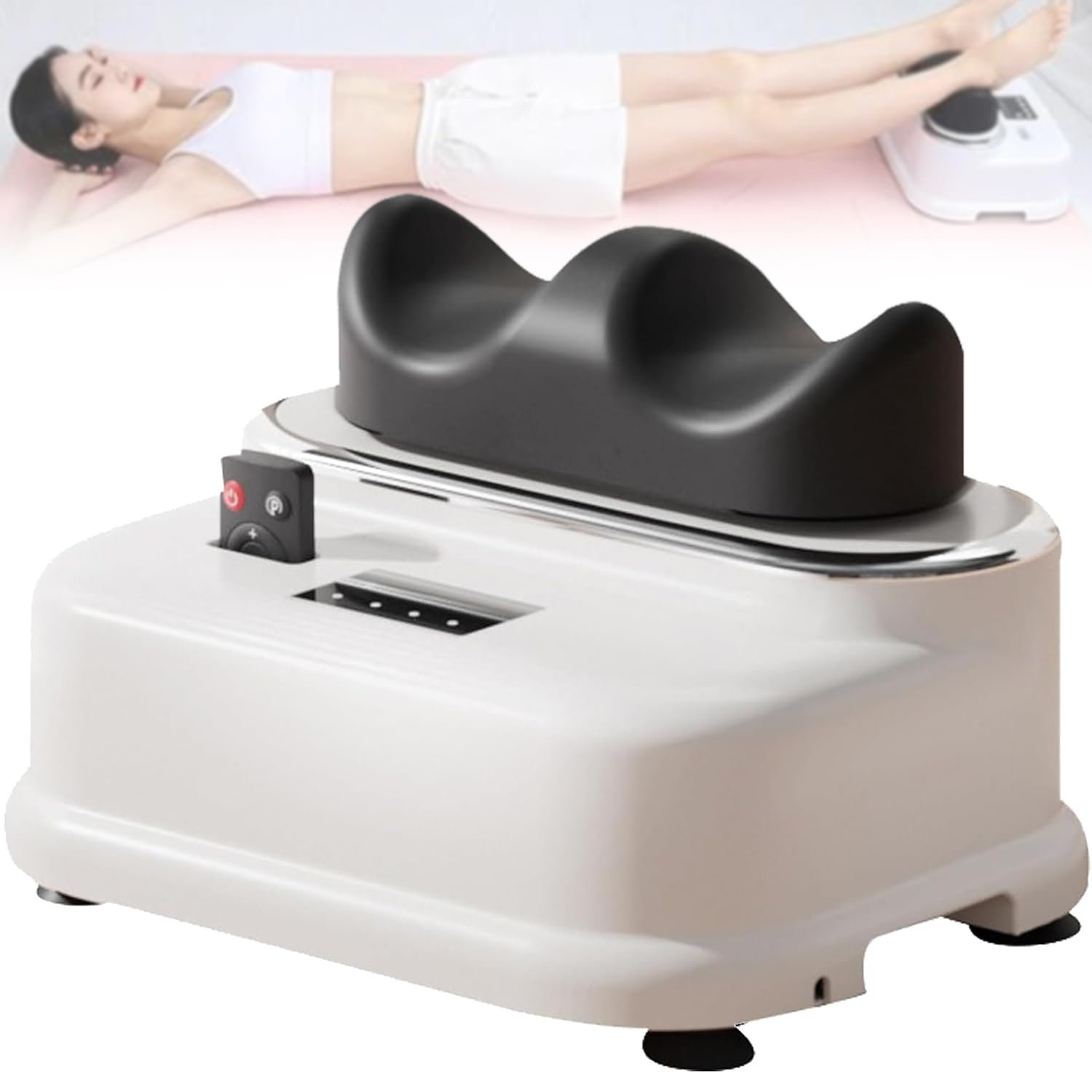 Massaggiatore a Oscillazione Chi per Piedi e Gambe, 4 modalità e 30 velocità Regolabili, con Telecomando e Timer, Migliora la Circolazione Sanguigna e Rilassa i Muscoli