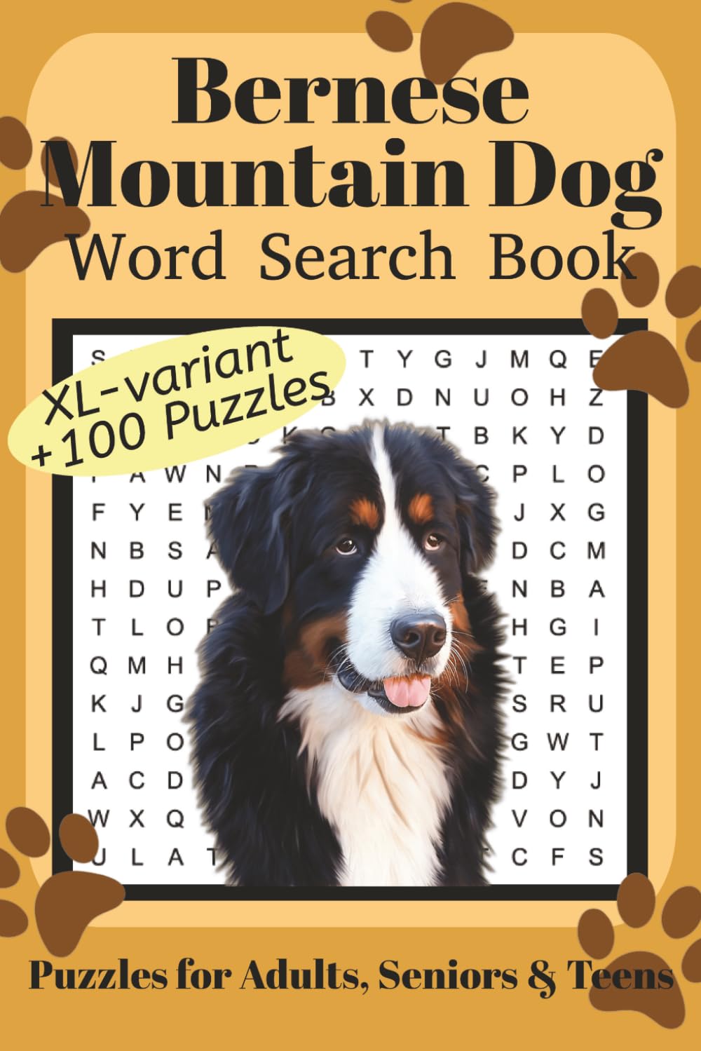 Bernese Mountain Dog Word Search Book XL: Fun Word Search Puzzles for Bernese Mountain Dog Lovers | XL variant | +100 fun puzzles | Relaxing Brain ... | 6x9 Inches | 220 Pages | Solutions Included