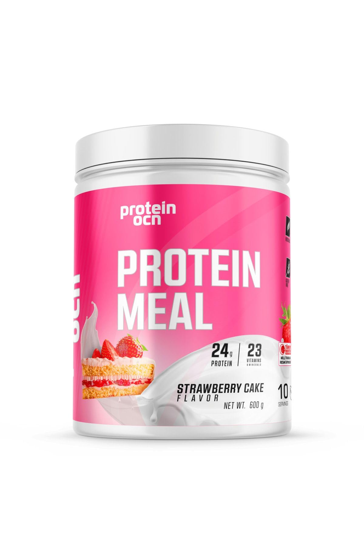 Proteinocean Protein Meal Proteinli Öğün Tozu Strawberry Cake 600g 10 Servis