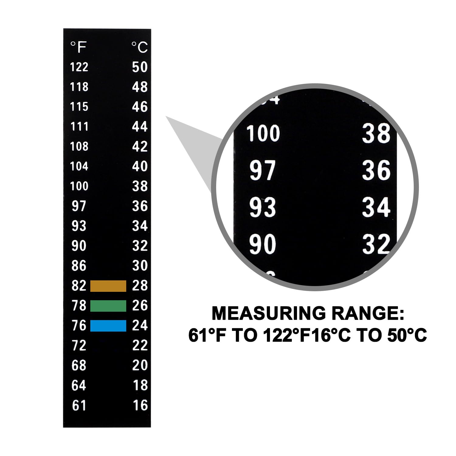 4szt Pasek Termometru do Akwarium, Naklejka z Temperatura Klejaca do Akwarium Pasek Testowy do Akwarium Pasek do Akwarium Termometr do Akwarium Przyklejony do Akwarium Browarniczego