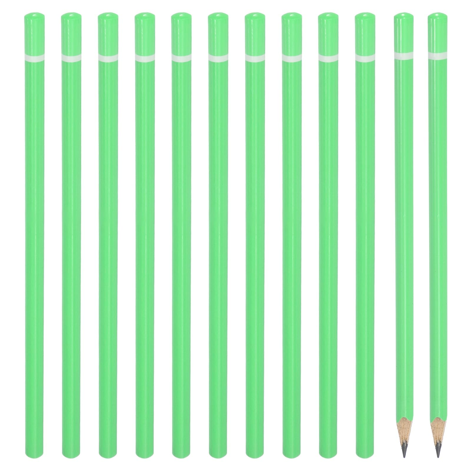 PATIKIL Triangle Wooden Pencils Bulk, 12 Pack HB Graphite Pencils for Office Supplies, Engineering Marking Writing Art Drawing Supplies, Green