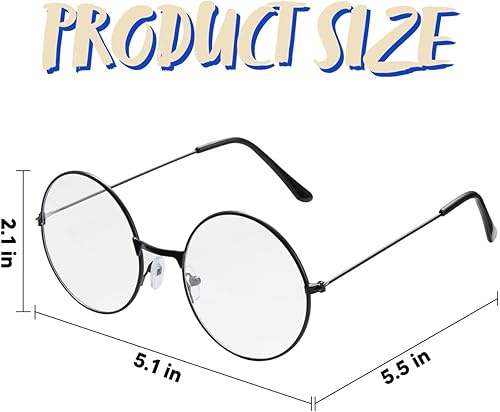 Miniatura 7 de Spooktacular Creations Gafas de mago de Halloween para hombres mayores, alambre redondo, accesorios para disfraz de Halloween, accesorios para