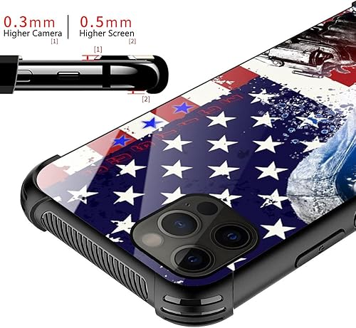 Vista 123 de Funda para iPhone 13 - Nebula Wolf vidrio templado trasero y silicona suave TPU Shock funda protectora Lobo de Nebula.