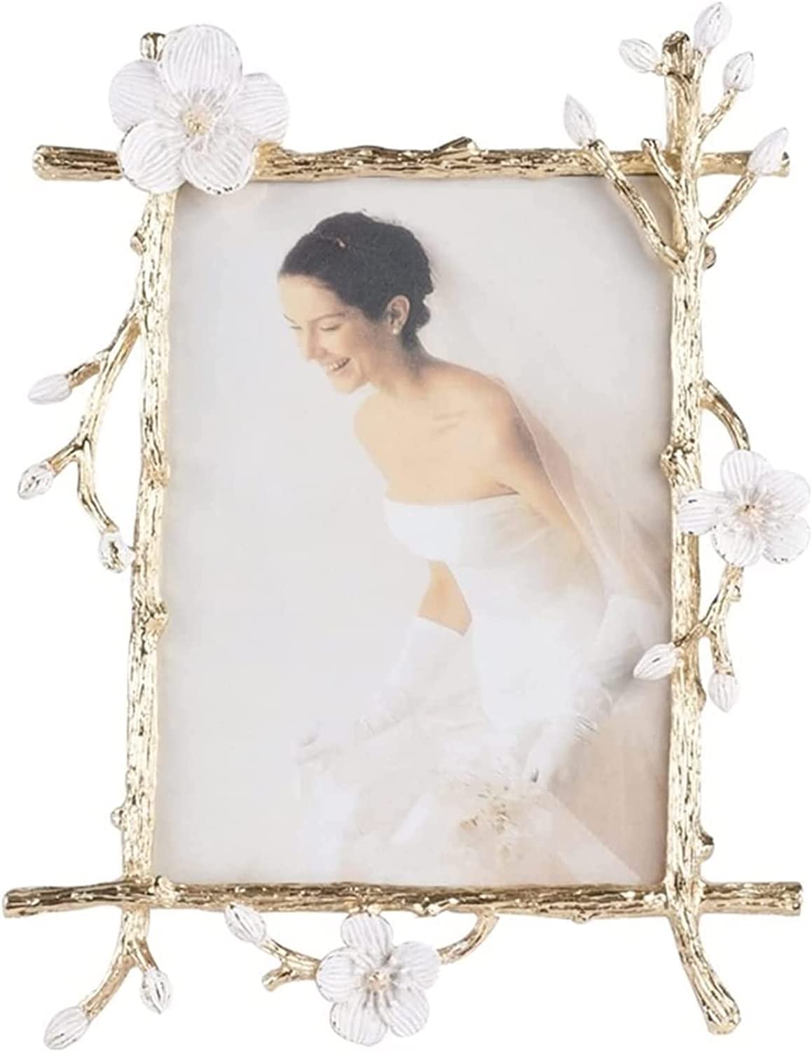 Cadre photo métal or 6 inch créatif pour décoration bureau et maison rétro