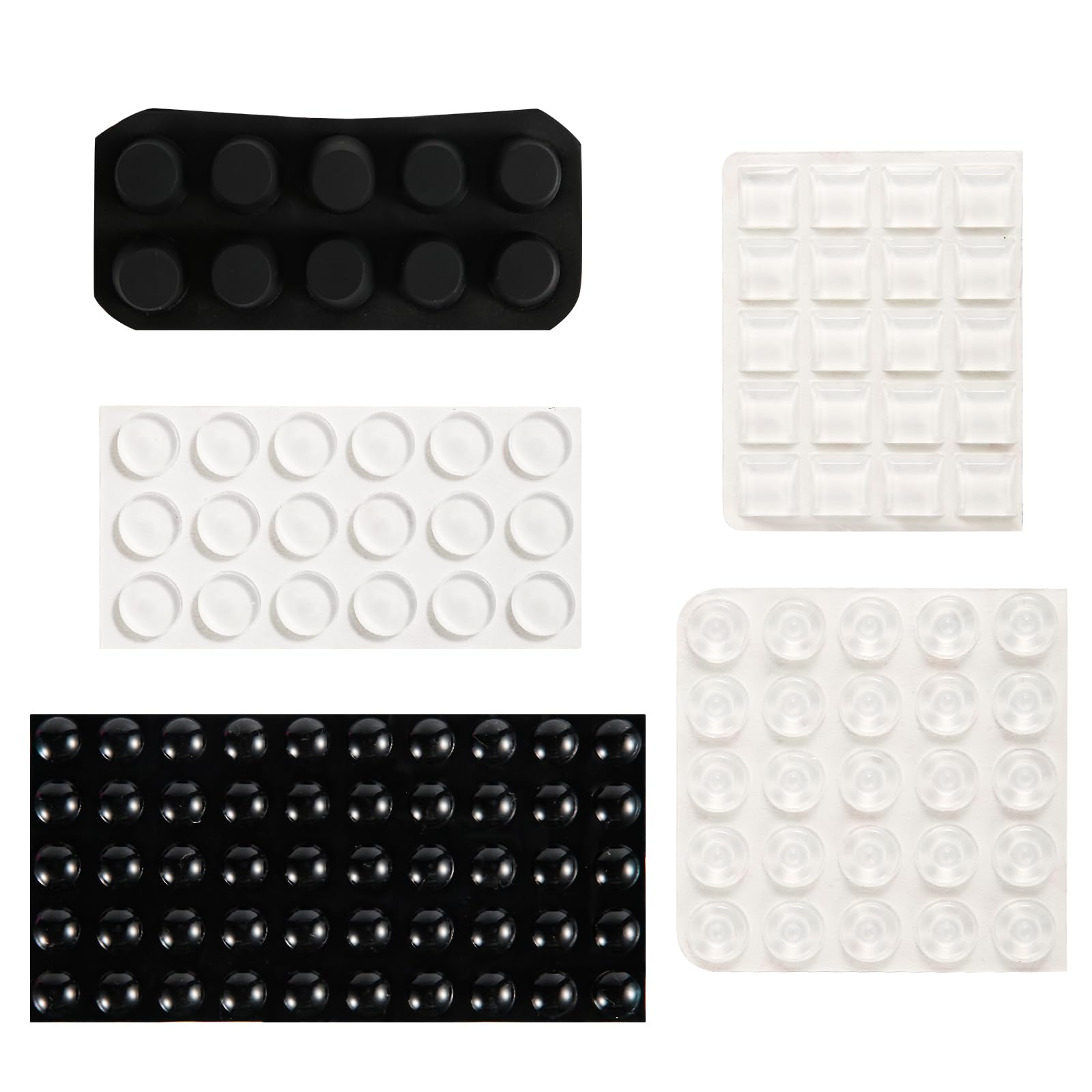 Gommini Adesivi per Ipovedenti non Vedenti Bump dots Silicone Dimensioni Miste Bianco e Nero