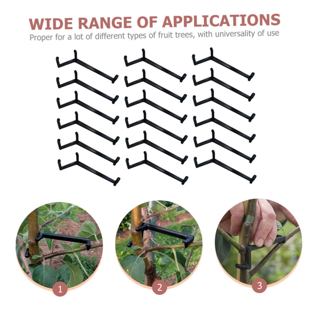 Toyvian 5 Sätze Teiliges Pflanzenzweig Modulatoren Verstellbare Klammern Für Obstbäume Und Gartenpflanzen Zur Formung Und Unterstützung Von Pflanzenwachstum 25 Stück * 5