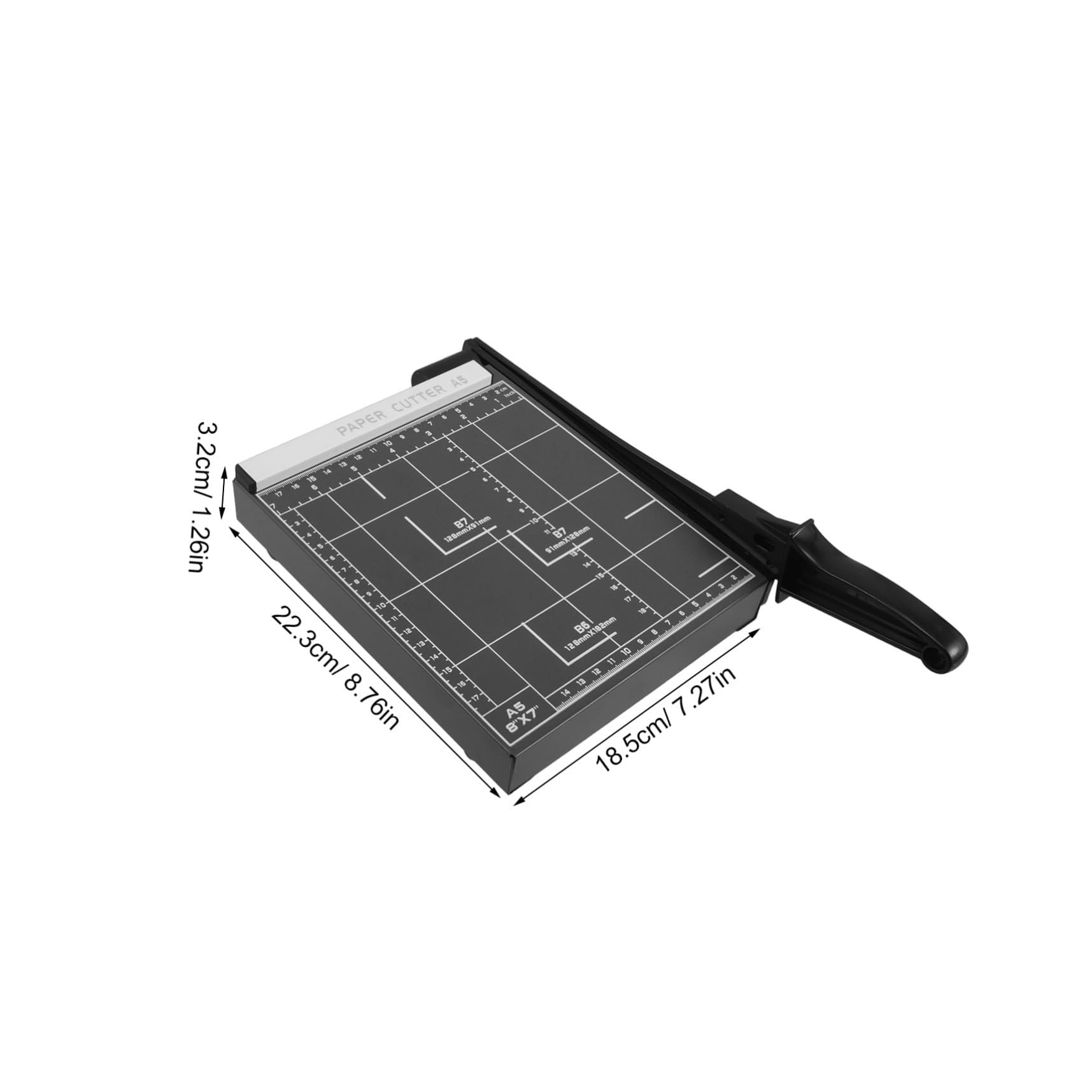 12 Fogli Taglierina per Carta da Ufficio con Base in Metallo Rinforzata Capacità Taglio Fino Lama di Precisione per Foto e Progetti di Scrapbooking Design Sicurezza con Blocco