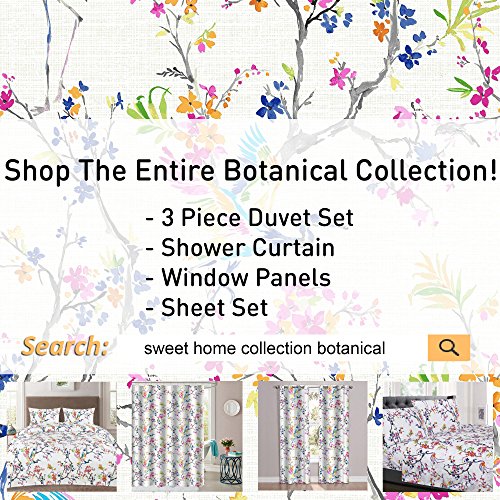 Image of 1500 Supreme Collection Extra Soft Botanical Bright Whimsical Watercolor Pattern Sheet Set, Full - Luxury Bed Sheets Set with Deep Pocket Wrinkle Free Bedding, Printed Pattern, Full
