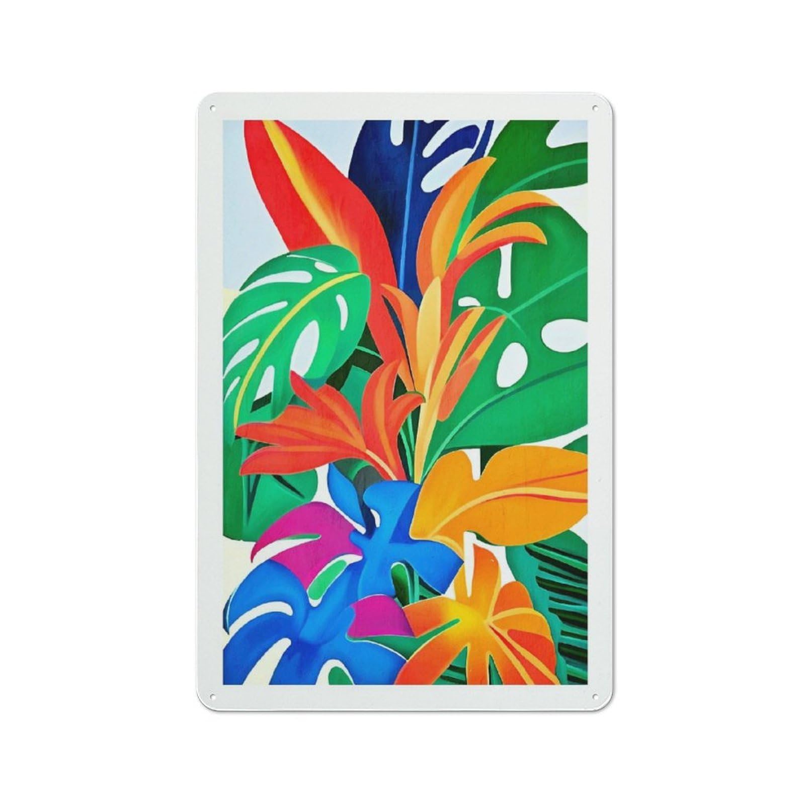 Junmoney Style-2 Metal Wall Sign 30X20cm Featuring Wild Jungle Nature For Bar Or Restaurant, Gift For Bar Decor Enthusiasts During The Christmas Season