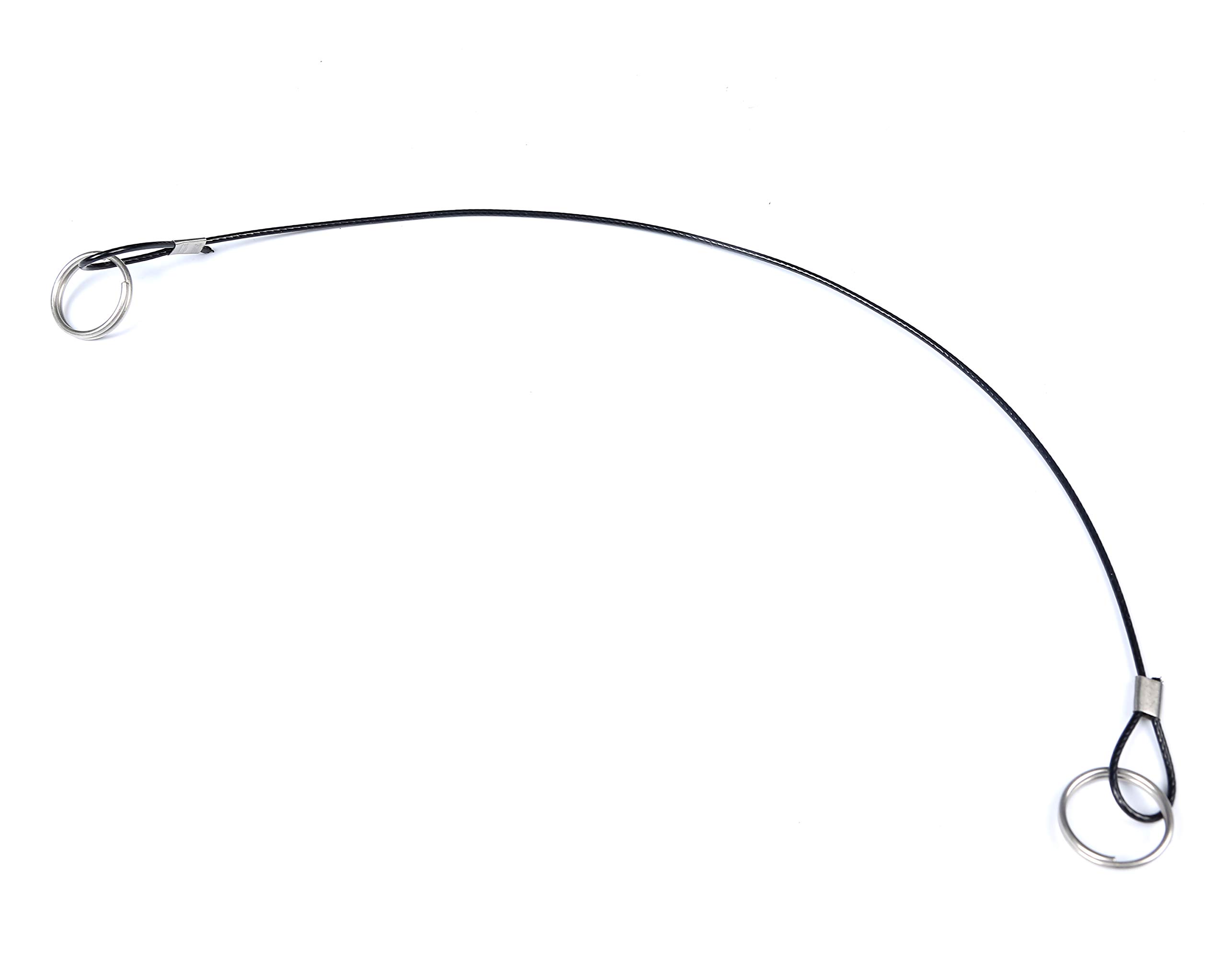 Mxeol 20-Pack Safety Lanyard Cables - 12 Inch Double Loop Stainless Steel With Vinyl Coating