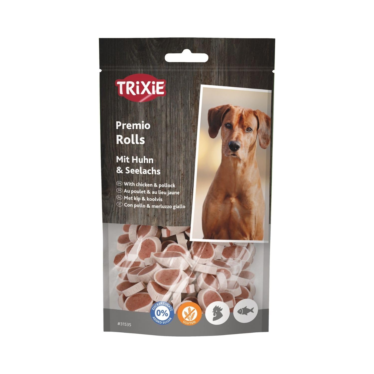 Trixie Premio Dog Treats – Fish & Chicken Rolls, Healthy High-Protein Snacks for Dogs, Suitable for Training, Rewarding, and All Breeds – 1 X 75 g Pack