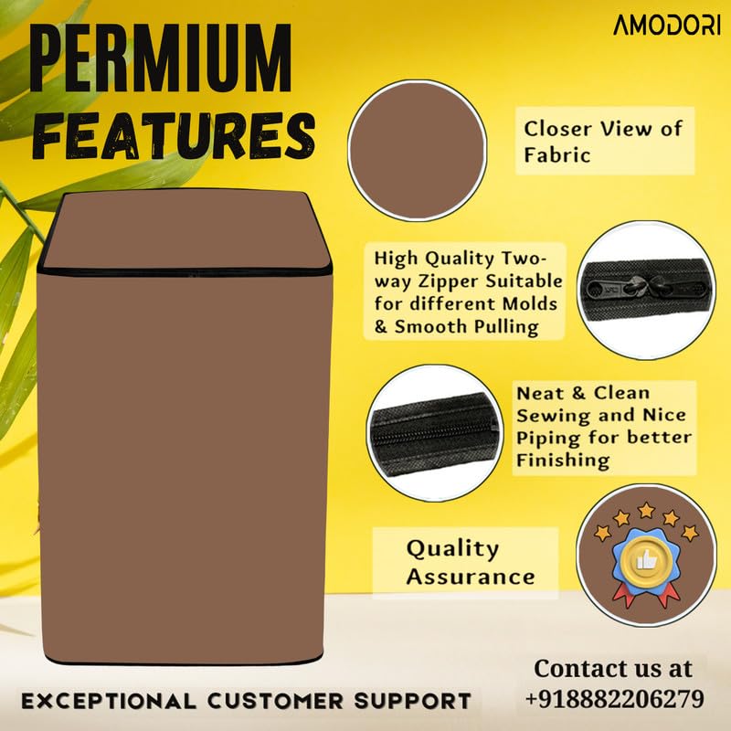 Image of Top-load washing machine cover Suitable for LG 7 Kg (T70AJMB1Z) Solid Beige Print