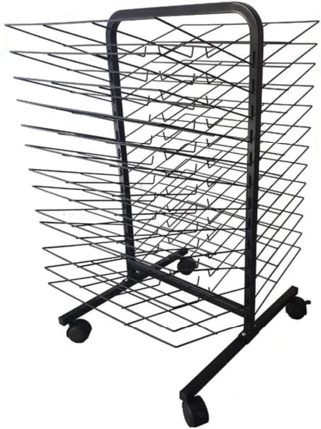 NGDFGR Double Sided Drying Shelf,Art Studio Space-Saving Shelf With 26 Shelves,Classroom Art Drying Easel,For A3,K8 Paper Magazine Storage,26Layersdouble-Sided,