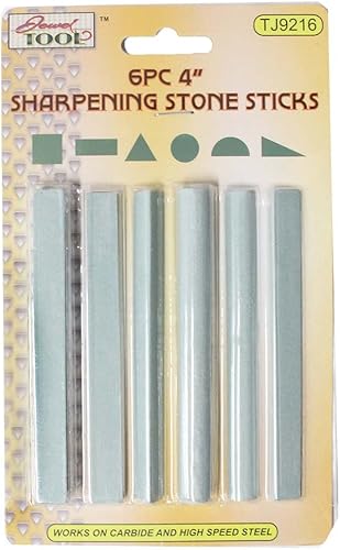 Miniatura 3 de ToolUSA Jewel Tool - 6 piedras de afilar | 4 pulgadas de largo cada una | Las formas incluyen círculo, medio círculo, cuadrado, rectángulo, 2
