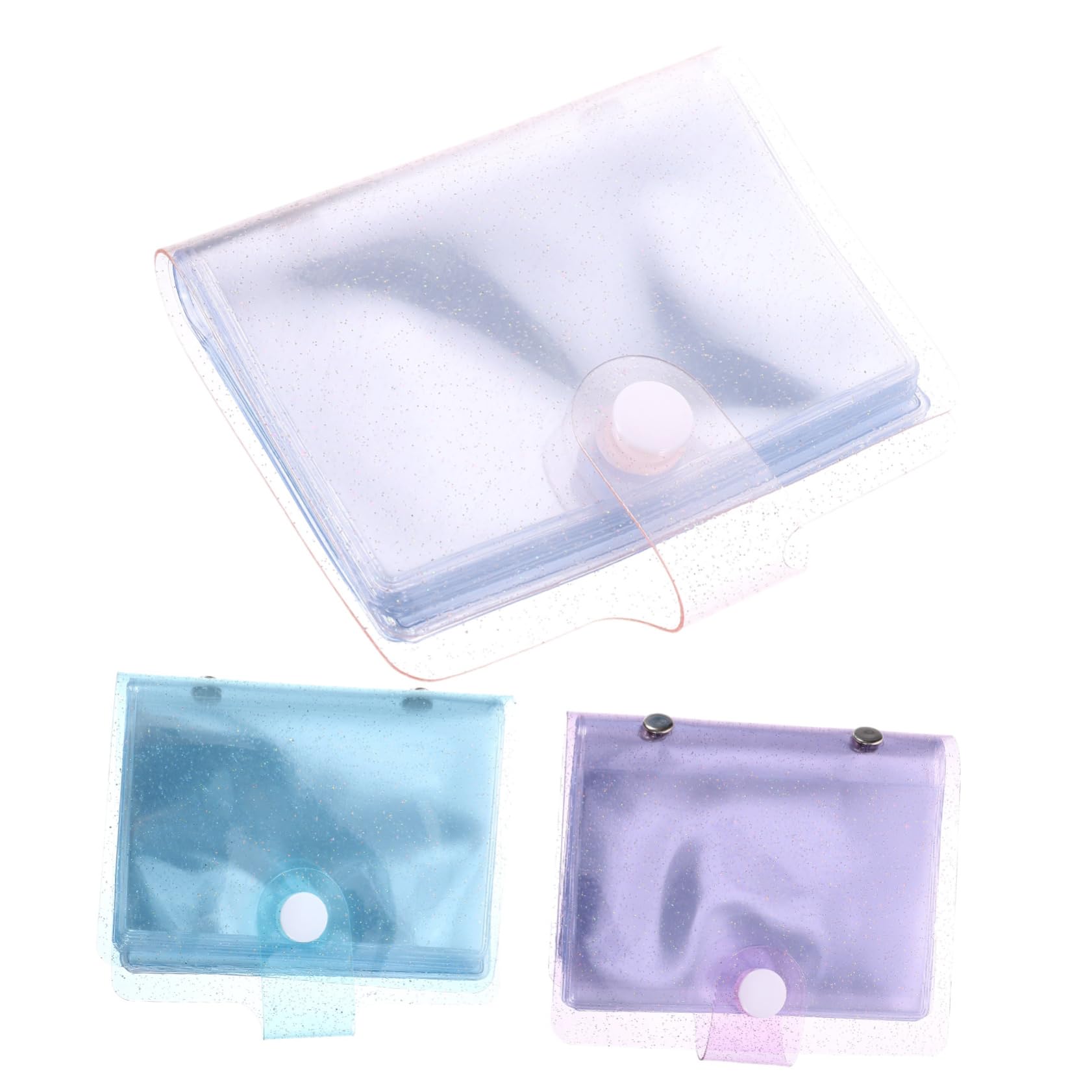 OUNONA 3pcs 3 Glitter Photo Album DIY Handmade Card Holder Material for Storing Instant Photos present for