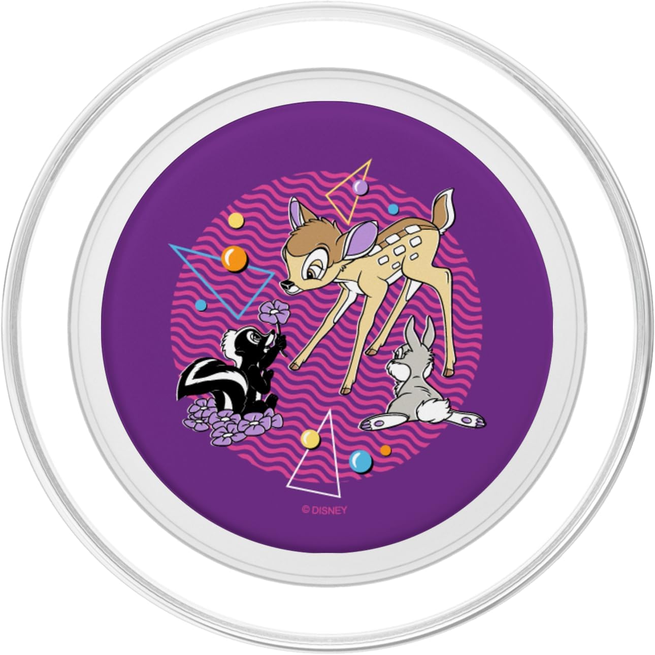 Disney Bambi Thumper and Flower 90s Vibes Purple PopSockets MagSafe PopGrip for iPhone