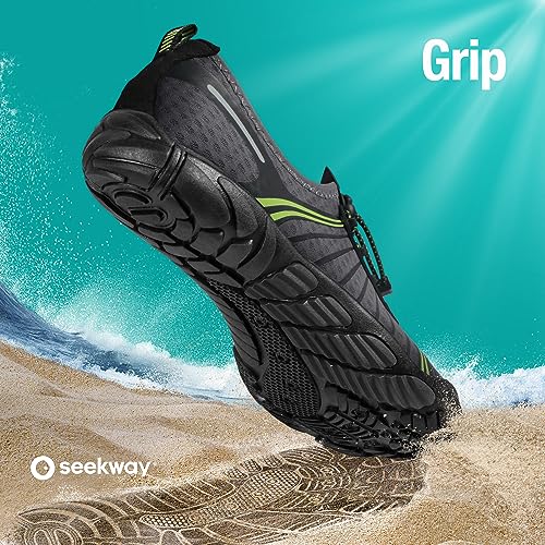 Image of SEEKWAY Mens Womens Water Shoes Quick-Dry Aqua Sock Barefoot Athletic Sports Shoes for Outdoor Beach Swim surf Walking Diving Boating Hiking Pool