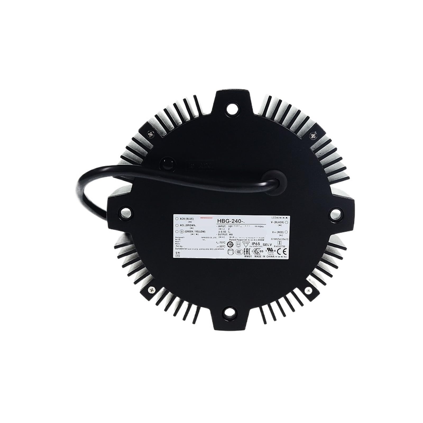 Alimentation LED HBG-240-36A transformateur 36V courant constant variable rond