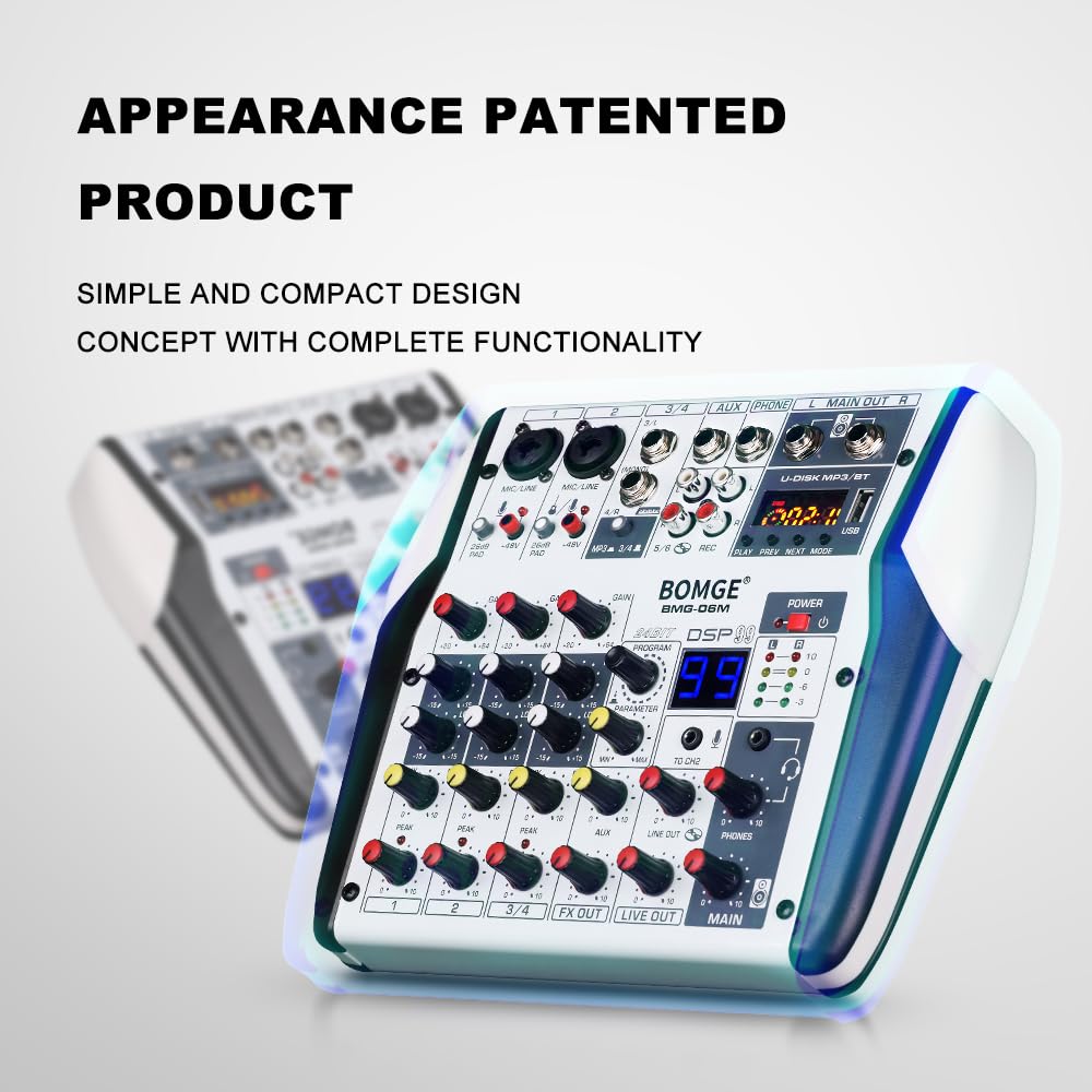 DJ機材 SE-6 Amazon | DJミキサー, 6 チャンネル DJ オーディオ サウンド ミキサー