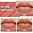 evpct 3Pcs Nude Beige Light Brown Orange Matte Lipstick Sets for Women 24 Hour Matt Matte Lipstick Long Lasting Waterproof and Smudge Proof Fall Color Lipstick Shades Dark Brown Lip Liner Set 01