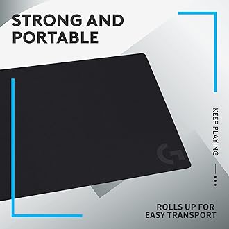 Logitech G240 Cloth Gaming Mouse Pad, Optimized for Gaming Sensors, Moderate Surface Friction, Non-Slip Mouse Mat, Mac and PC Gaming Accessories, 340 x 280 x 1 mm