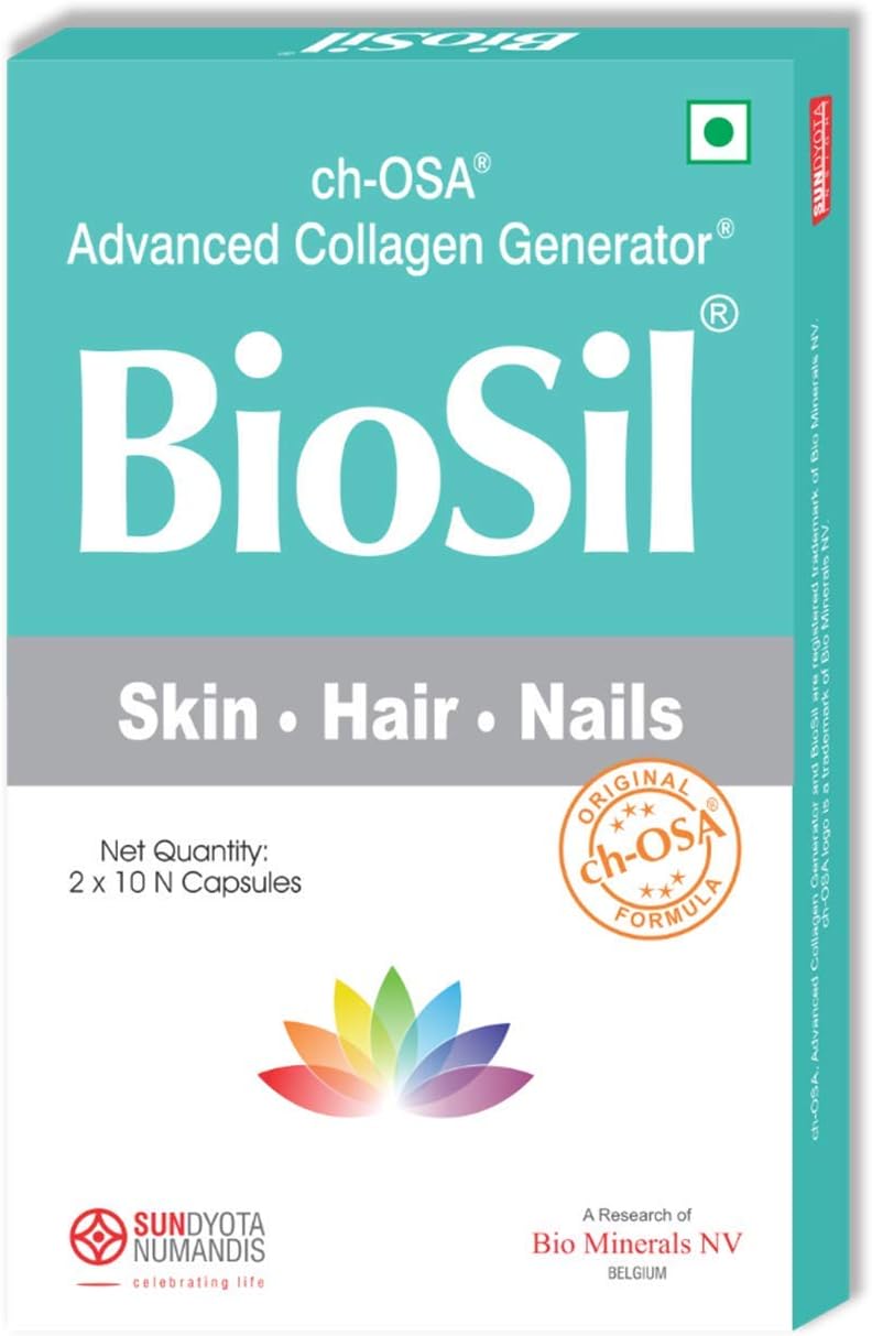 BioSil by Natural Factors, Hair, Skin, Nails, Supports Healthy Growth and Strength, Vegan Collagen, Elastin and Keratin Generator, 120 Capsules