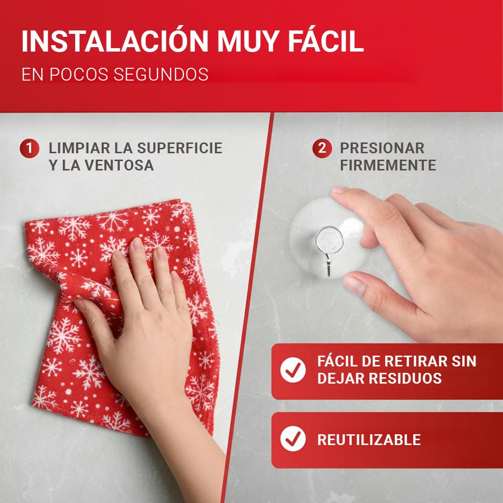 LouMaxx Ventosa Con Ranura Para Cables - 50 Unidades, Diámetro 20mm, Fabricado En Alemania, Reutilizable Para Luces De Navidad