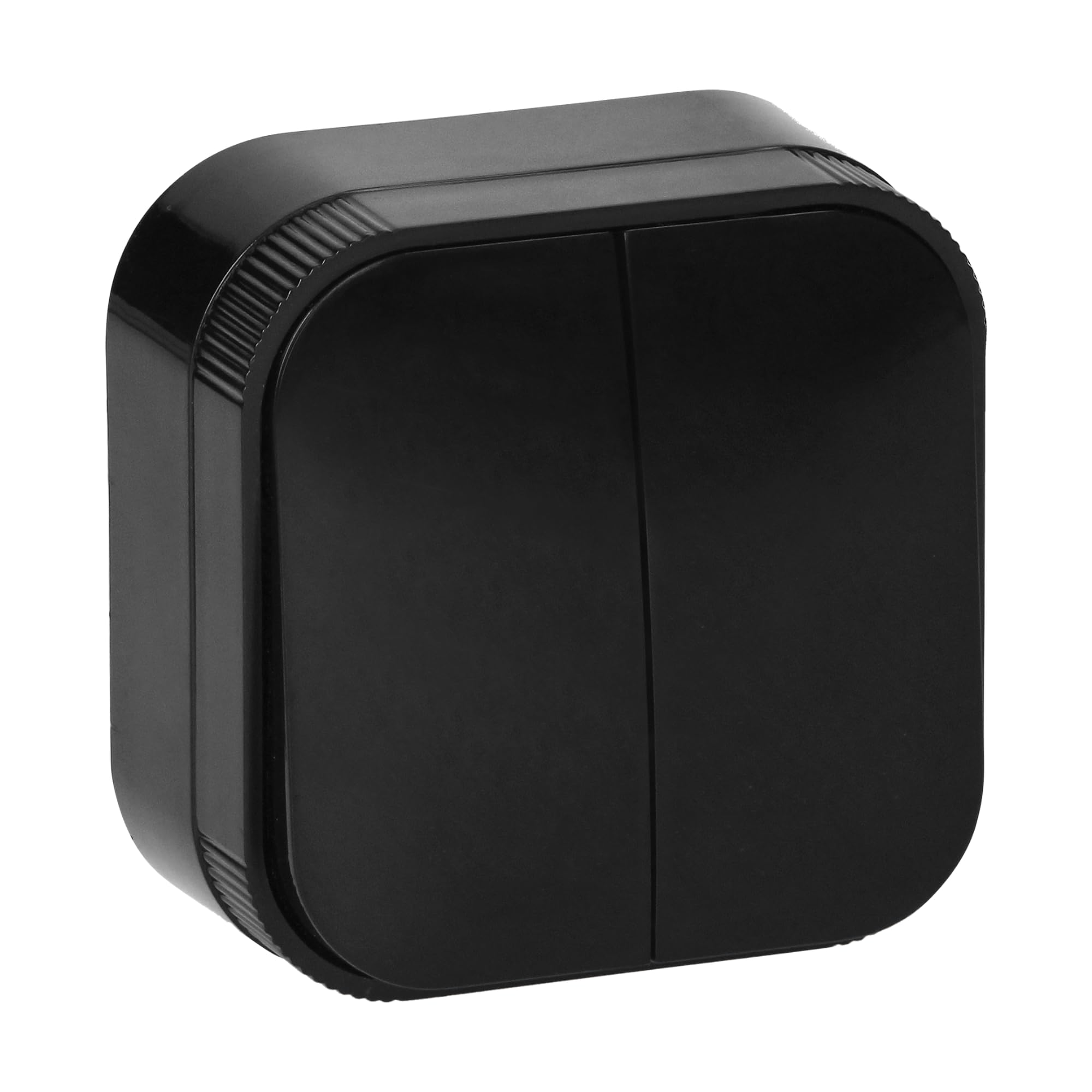 Interruptor Pared Doble Protección IP20 para Uso Doméstico y Comercial es Ideal para Interiores (Negro)